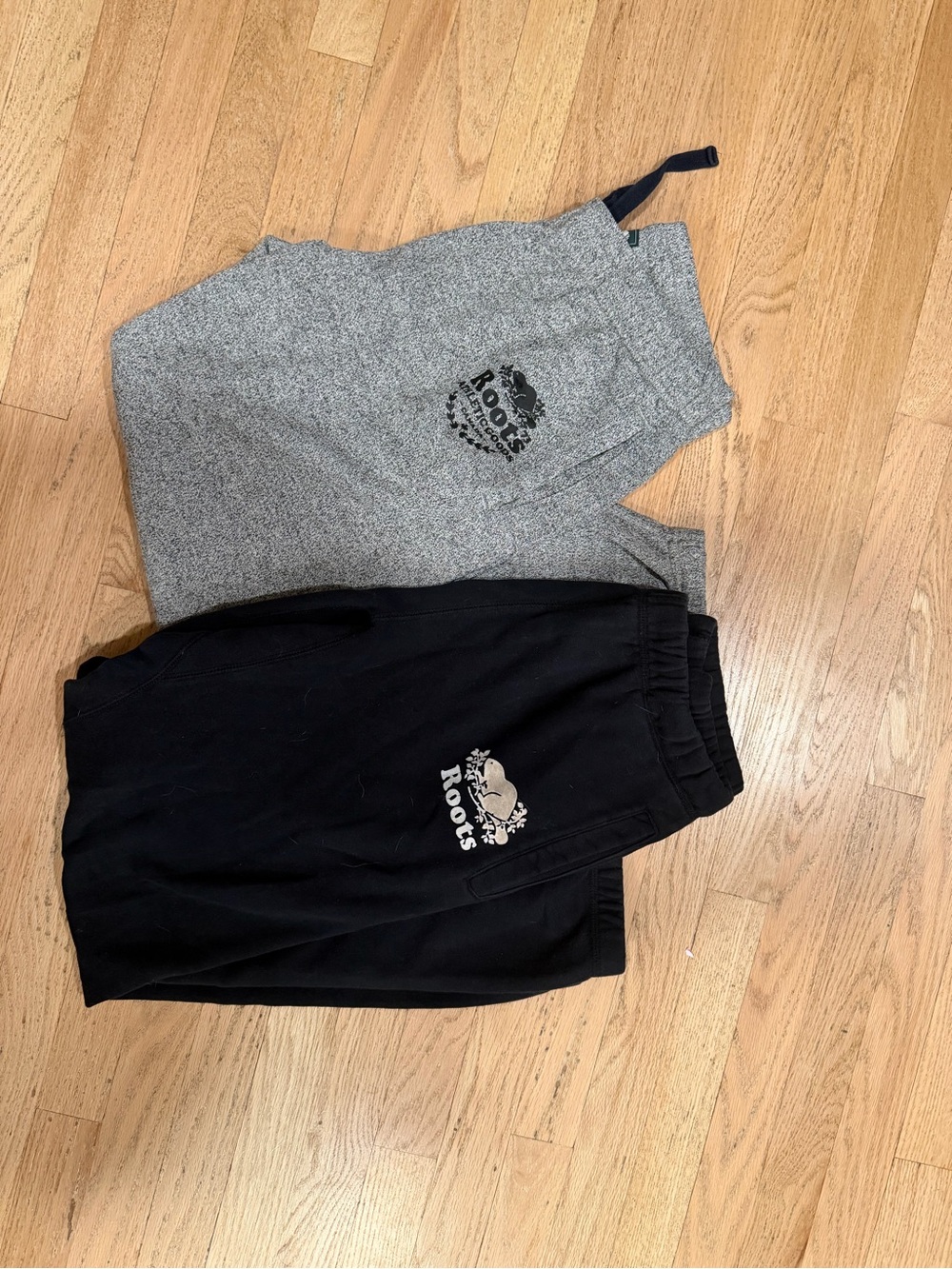 Roots Women’s Sweatpants in Gray and Black - Logo Detail